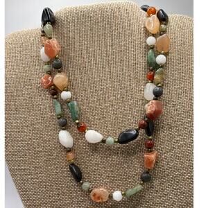 Vintage 90's Natural Stone Necklace
